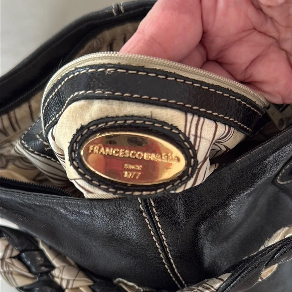 Francesco Biasia Italian Black Leather Women's Bag